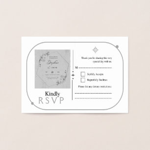 Elegant Floral Wedding RSVP Card – Customizable 