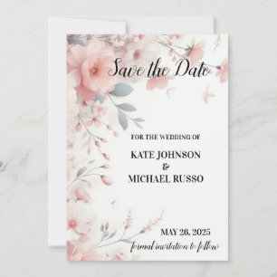 Elegant Floral Wedding Save The Date
