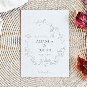 Elegant Floral Wedding Save the Date