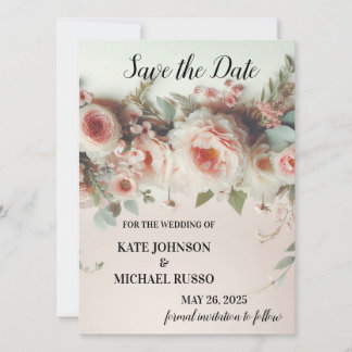 Elegant Floral Wedding Save The Date