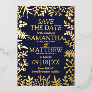 Elegant Floral Wedding Save The Date Real