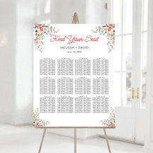 Elegant Floral Wedding Seating Chart