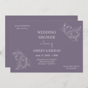 Elegant Floral "Wedding Shower" Invitation