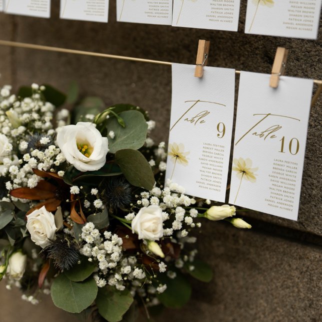 Elegant Floral Wedding Table Seating Chart Card (Creator Uploaded)