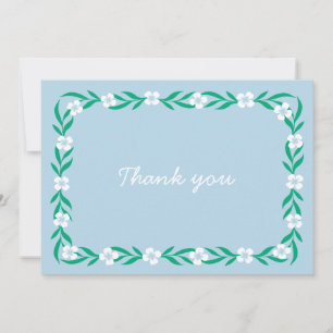 Elegant Floral Wedding Thank You Card