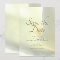 Elegant Floral White Calla Lily Save the Date