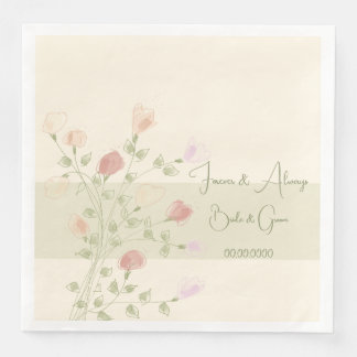 Elegant Floral With Soft Green Napkin