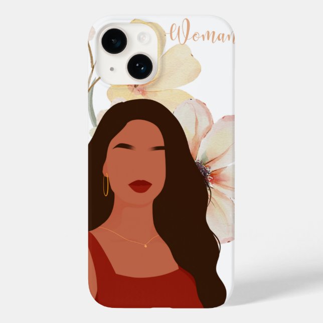 Elegant Floral "Woman" Phone Case – Feminine Botan (Back)