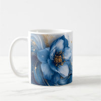 Elegant Floral Wooden Tray & Matching Mug Set 
