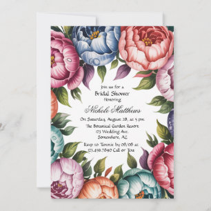 Elegant Floral Wreath Bridal Shower Invitation