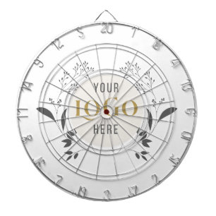 Elegant Floral Wreath Custom Logo Template Dartboard