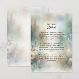 Elegant Florals in a Woodland Realm Wedding Enclosure Card