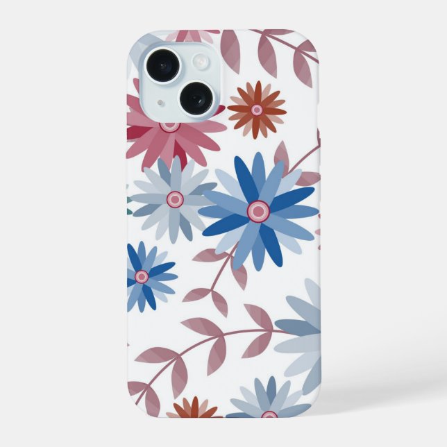 Elegant Floral's  iPhone 15 Case (Back)