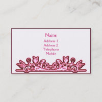 Elegant Florish in Pinks - Profile Card