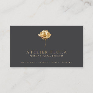 Elegant Florist & Floral Designer Business Card