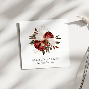 Elegant Florist Floriculturist Business Card