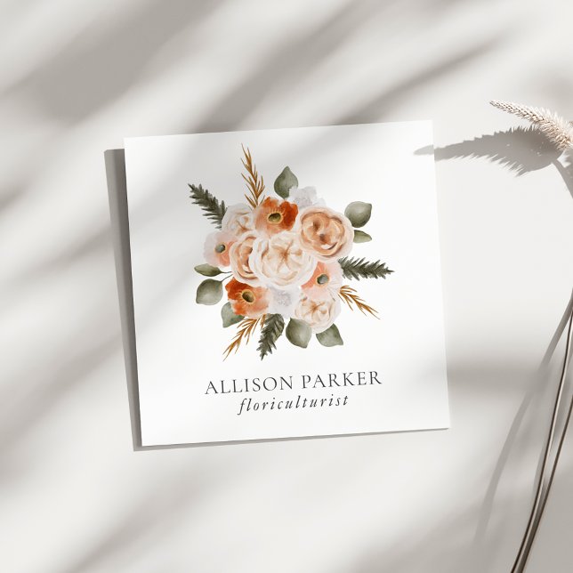 Elegant Florist Floriculturist Business Card (Creator Uploaded)