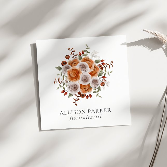 Elegant Florist Floriculturist Business Card (Creator Uploaded)