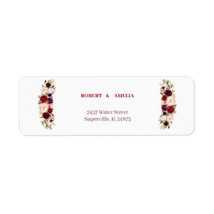 Elegant Florral Personalized Return Address