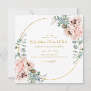 Élégant flou   FAIRE-PART DE MARIAGE CARRÉ