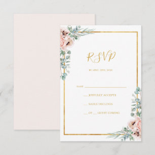 Élégant flou   Pastel RSVP Card