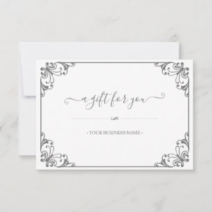 Elegant Flourish Frame Customized Gift Certificate