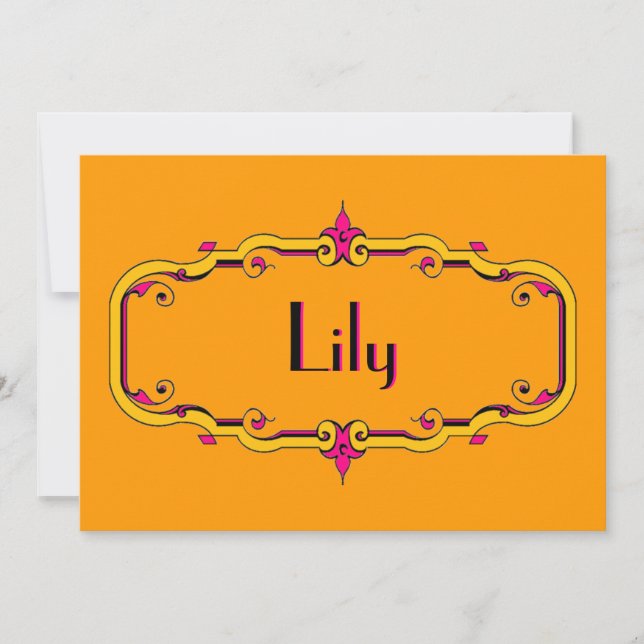 Elegant Flourish Frame Invitation (Front)
