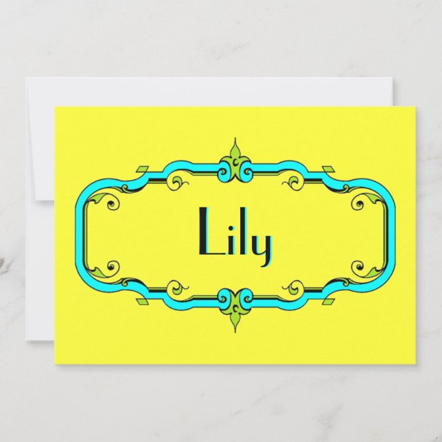 Elegant Flourish Frame Invitation (Front)