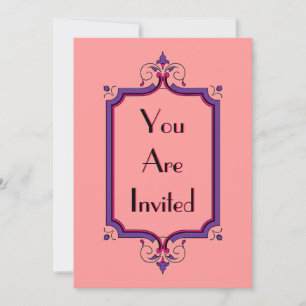 Elegant Flourish Frame Invitation