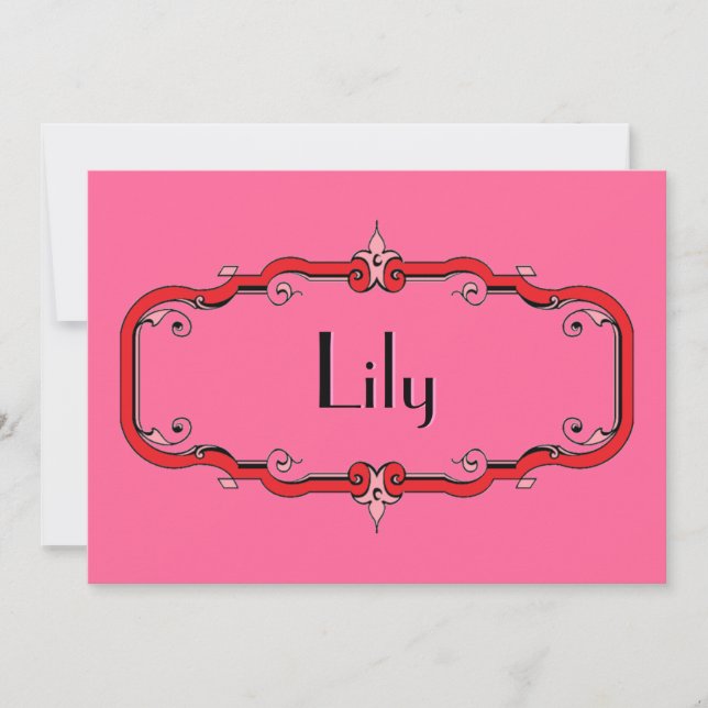 Elegant Flourish Frame Invitation (Front)