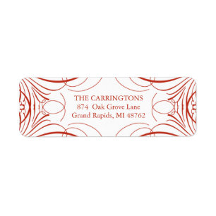 Elegant Flourish Return Address Label