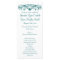 Elegant Flourish White Teal Wedding Programs