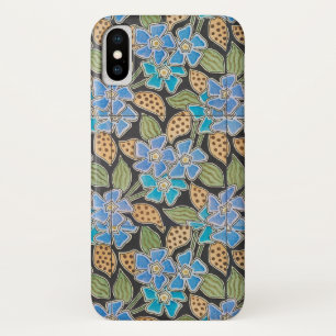 Elegant Flower Blue Periwinkle Floral Classic Case-Mate iPhone Case