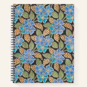 Elegant Flower Blue Periwinkle Floral Classic Notebook