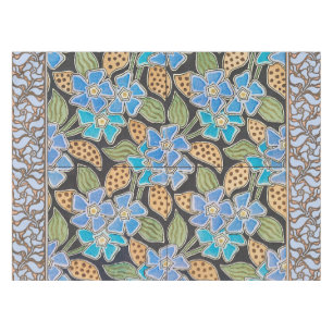 Elegant Flower Blue Periwinkle Floral Classic Tablecloth