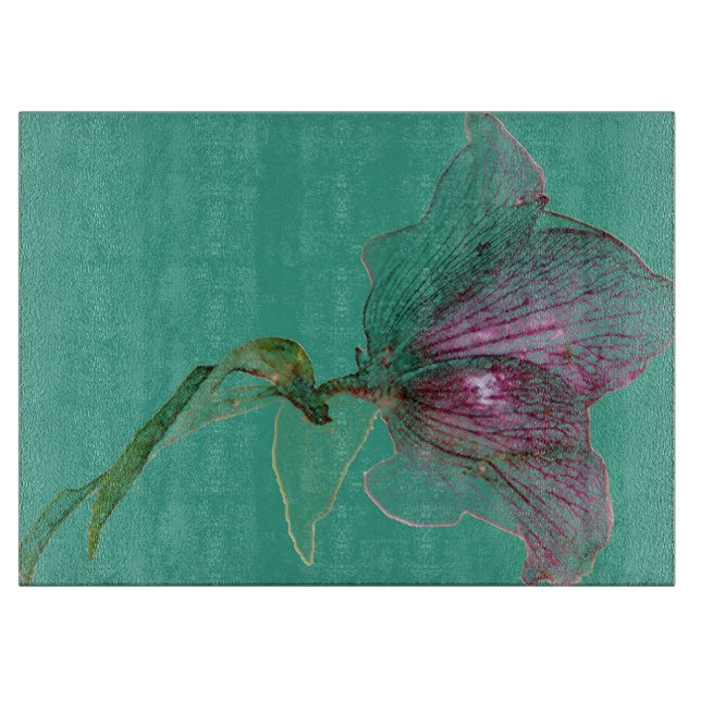 Elegant flower design cutting board (Front)