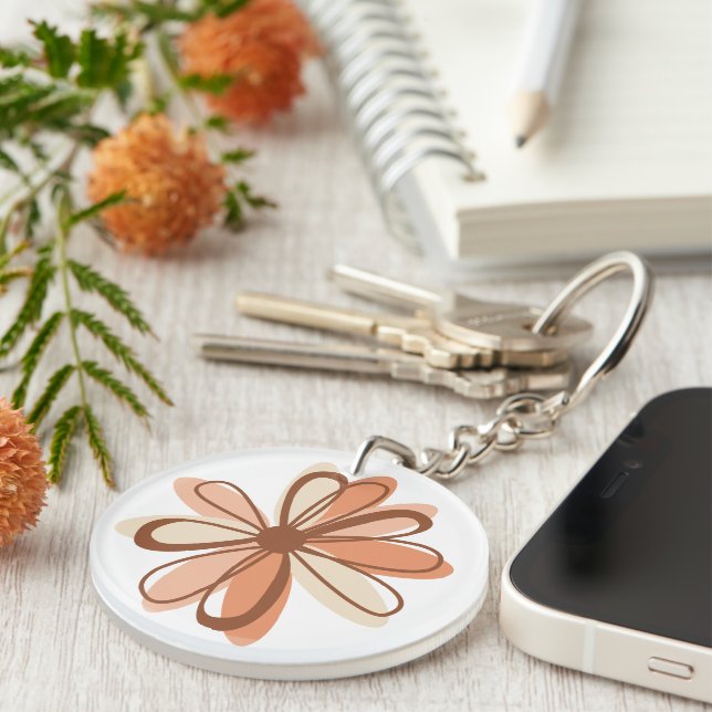 Elegant Flower Keychain (Front Right)