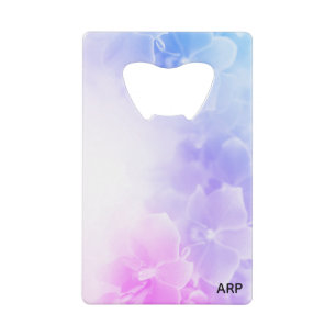 Elegant Flower Macro Photo Pink Lavender Credit Card Bottle Opener
