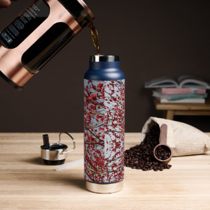 Elegant Flower Pattern Blossom Water Bottle