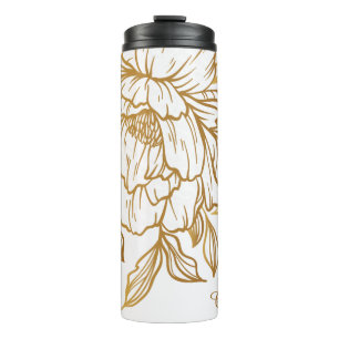 Elegant Flower Pattern custom monogram tumbler