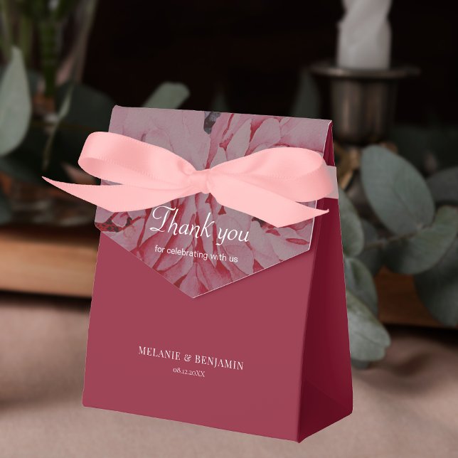 Elegant Flower Personalized Wedding Thank You Favor Box (Elegant Flower Personalized Wedding Thank You Favor Boxes)