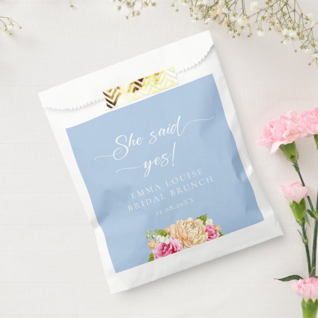 Elegant Flower Tea Bridal Brunch Favour Bag (Sealed)