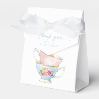 Elegant Flower Tea For Two Brunch Thank You Favor Box