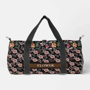 Elegant Flower Watercolor Customize Duffle Bag