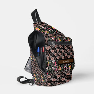 Elegant Flower Watercolor Customize Sling Bag