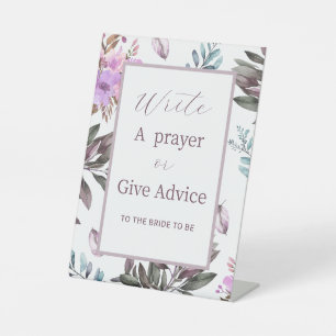 Elegant Flower Write A Prayer Or Give Advice Pedestal Sign