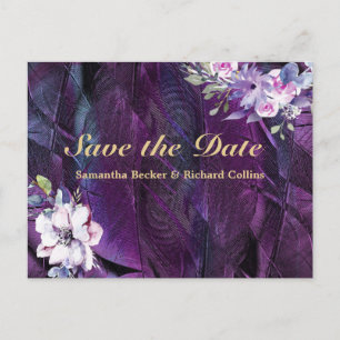 Elegant Flower's and Feathers Postcard