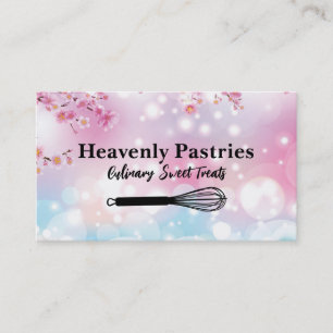 Elegant Flowers   Boke   Whisk Logo Business Card