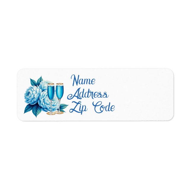 Elegant flowers champagne Wedding customizable  (Front)