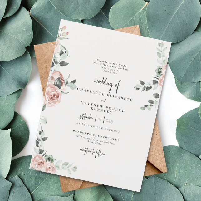 Elegant Flowers in Spring Invitation (Creator Uploaded)